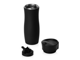 Waterline Вакуумная термокружка с кнопкой Streamline, Waterline, soft-touch, тубус, черный