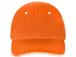 US Basic Бейсболка "New Castle" 6-ти панельная, оранжевый/белый