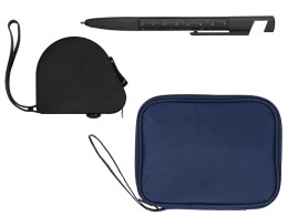 Разное Подарочный набор с ручкой и рулеткой, черный