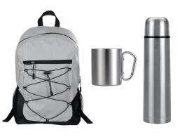 Разное Подарочный набор с термосом и кружкой, серебристый/серый