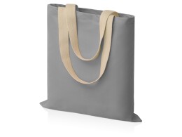 Разное Сумка для шопинга Steady из хлопка с парусиновыми ручками, 260 г/м2, серый