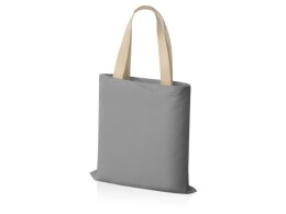 Разное Сумка для шопинга Steady из хлопка с парусиновыми ручками, 260 г/м2, серый