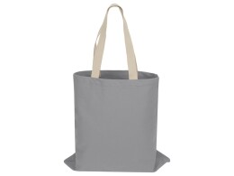 Разное Сумка для шопинга Steady из хлопка с парусиновыми ручками, 260 г/м2, серый