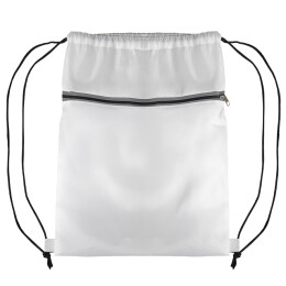 Happy gifts Рюкзак мешок "Shift" со светоотражающей молнией, белый, 36*41 см, полиэстер 210D