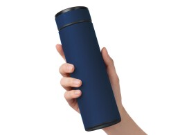 Разное Вакуумный термос "Vacuum Flask C1", soft touch, 420мл, темно-синий