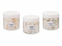 Разное Подарочный набор с солью для ванны и свечой, белый