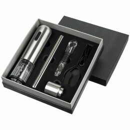 Molti Винный набор Veritas, черный с серебристым