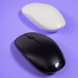 Bizzon Мышь беспроводная SPECTRE, белая, пластик