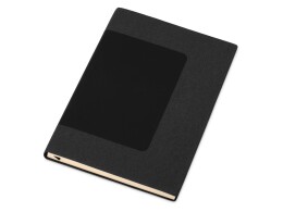 Lettertone Бизнес блокнот "Supreme" с вставкой из софт-тача, гибкая обложка, 128 листов, черный