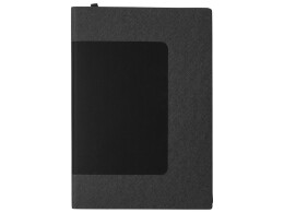 Lettertone Бизнес блокнот "Supreme" с вставкой из софт-тача, гибкая обложка, 128 листов, черный