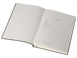 Lettertone Бизнес блокнот "Supreme" с вставкой из софт-тача, гибкая обложка, 128 листов, черный