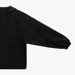 Portobello Верхняя одежда Ветровка (анорак) оверсайз унисекс RISSMAN, черная, размер XS/S