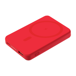 Portobello Внешние Аккумуляторы Внешний аккумулятор Largo PD 5000mAh с функцией беспроводной зарядки 15W, красный