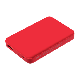 Portobello Внешние Аккумуляторы Внешний аккумулятор Largo PD 5000mAh с функцией беспроводной зарядки 15W, красный