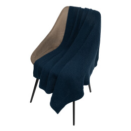 Portobello Пледы Плед Malta Soft вязаный, 160*90 см, синий