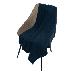 Portobello Пледы Плед Malta Soft вязаный, 160*90 см, синий