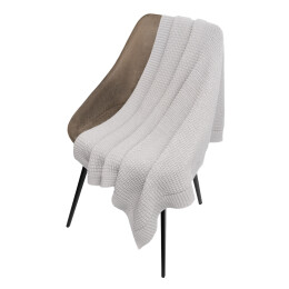 Portobello Пледы Плед Malta Soft вязаный, 160*90 см, серый