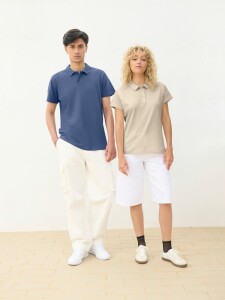 Sol's Рубашка поло унисекс Pulse, бежевая (льняная)