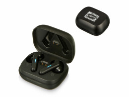 Evolt Беспроводные наушники с шумоподавлением c подсветкой лого «Lites», черные (Р)