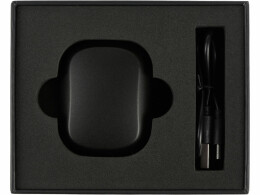 Evolt Беспроводные наушники с шумоподавлением c подсветкой лого «Lites», черные (Р)