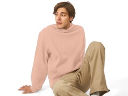 Разное Толстовка с капюшоном оверсайз «Berlin» унисекс, лосось