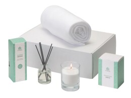 Разное Подарочный набор White light 2.0 с пледом, диффузором, насыпной свечой