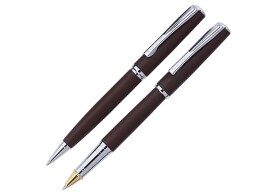 Pierre Cardin Набор Pierre Cardin PEN&PEN: ручка шариковая + роллер. Цвет - коричневый матовый. Упаковка Е.