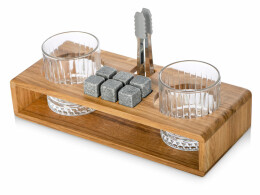 Master of Wine Набор для виски и коктейлей на подставке из дуба «Whiskey Party» (Р)