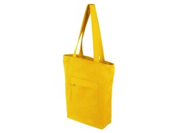 Разное Сумка на молнии Zipper из хлопка 280 г c карманом на молнии спереди, желтый