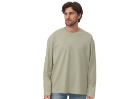 U Basic Лонгслив оверсайз «Berlin» унисекс, оливковый