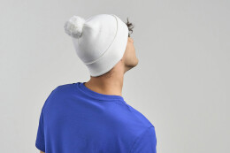 Atlantis Шапка вязаная двойная Wind-S с помпоном