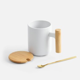 Molti Кружка с ложкой Eco Fusion, белая