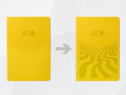 Разное Бизнес-блокнот А5 «C2» soft-touch, желтый, с УФ печатью