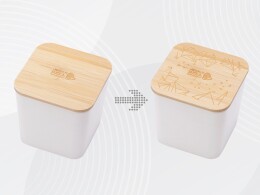 Разное Eмкость для хранения «Flake», бежевый, натуральный, с гравировкой