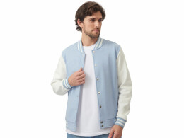 US Basic Бомбер «Oxford», небесно-голубой/молочный, унисекс