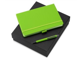 Разное Подарочный набор Vision Pro soft-touch с ручкой и блокнотом А5, зеленое яблоко
