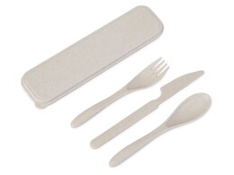 Разное Набор столовых приборов Ron из бамбукового волокна, бежевый