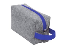 Разное Косметичка из РПЕТ фетра с ручкой "Felt", серый с синим