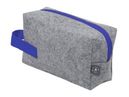 Разное Косметичка из РПЕТ фетра с ручкой "Felt", серый с синим