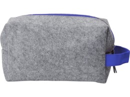 Разное Косметичка из РПЕТ фетра с ручкой "Felt", серый с синим