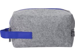 Разное Косметичка из РПЕТ фетра с ручкой "Felt", серый с синим