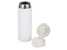 Waterline Вакуумная термокружка Waterline c кнопкой «Guard», 400 мл, тубус, белый (Р)