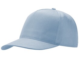 US Basic Бейсболка "Poly" 5-ти панельная 120гр, небесно-голубой