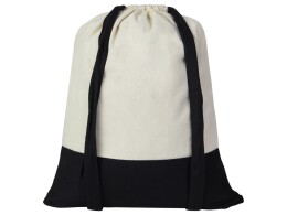 Разное Рюкзак-мешок Cotton из хлопка 170 г, натуральный/черный