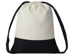 Разное Рюкзак-мешок Cotton из хлопка 170 г, натуральный/черный