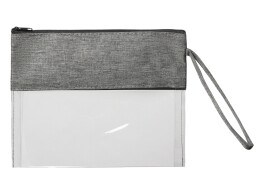 Разное Косметичка из PVC и ткани "Leony", прозрачный/темно-серый
