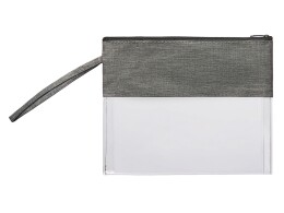 Разное Косметичка из PVC и ткани "Leony", прозрачный/темно-серый