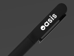 YoonY Металлическая шариковая ручка со светящимся логотипом "Illuminata", черный