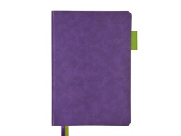 Bruno Visconti Ежедневник А5 датированный "Boston" 2026, фиолетовый с салатовым обрезом