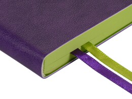 Bruno Visconti Ежедневник А5 датированный "Boston" 2026, фиолетовый с салатовым обрезом